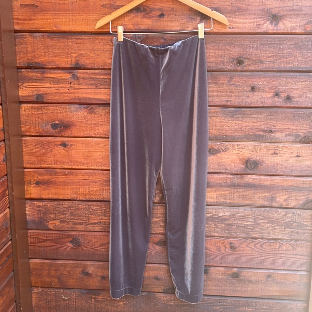 True Vintage Jennifer Moore Silvery Teal Velvet Lounge Pants